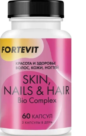 Красота и здоровье волос, кожи, ногтей Фортевит капс. 500 мг № 60 БАД