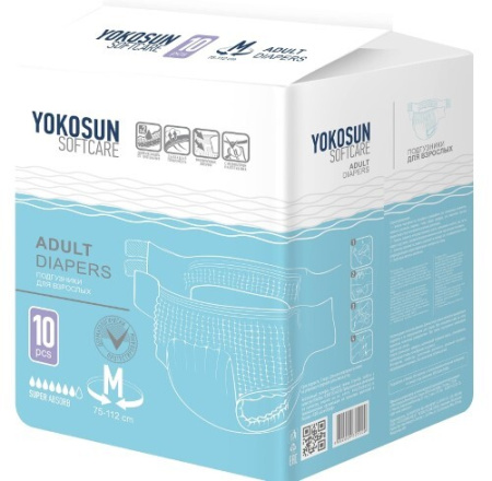 Подгузники ЙокоСан для взрослых р.M 75-112см №10