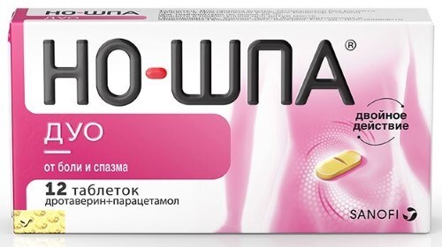 Но-шпа Дуо табл. 40+500 мг № 12