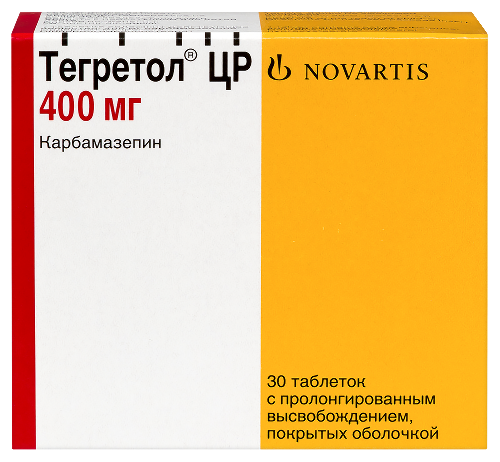 Тегретол ЦР табл. с пролонг. высвоб. п.о. 400 мг № 30
