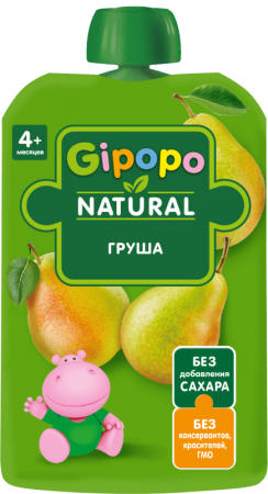 Пюре Гипопо 90г Нежная грушка без сахара 4+ д/пак