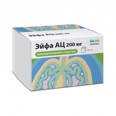 Эйфа АЦ гран. для приг. р-ра д/приема внутрь 200 мг 3 г № 20 