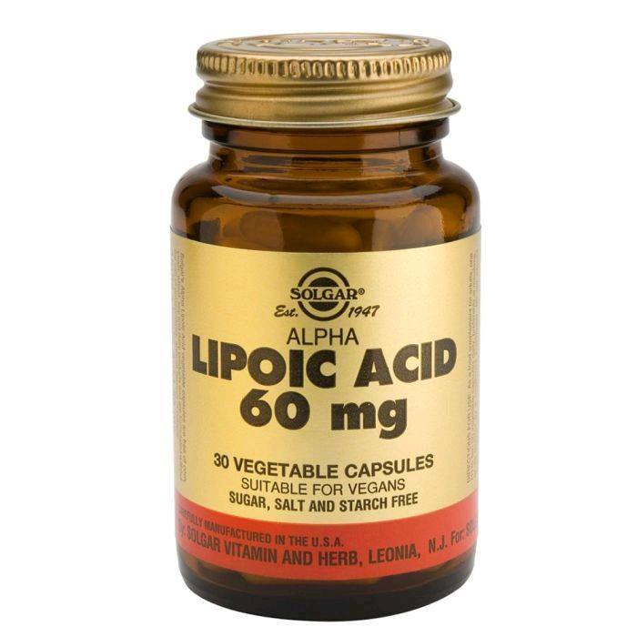 Солгар Альфа-липоевая кислота 60 мг капс. 500мг №30 БАД
