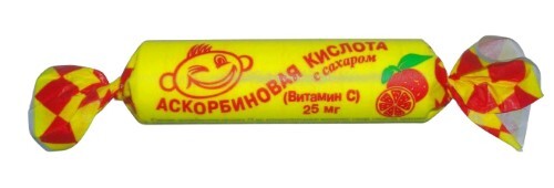 Аскорбиновая кислота с сахаром табл. 3 г № 10 апельсин БАД