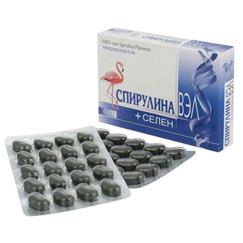 Спирулина-ВЭЛ + селен 0.5 г табл. № 60 БАД