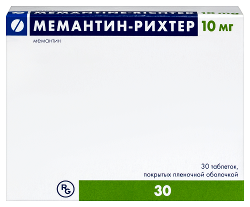 Мемантин-Рихтер табл. п.п.о. 10 мг № 30