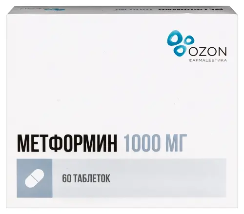 Метформин табл. 1000 мг № 60