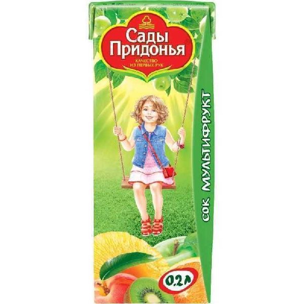 Сок Сады Придонья мультифруктовый с мякотью без сахара 200 мл12+
