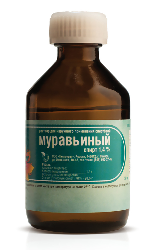 Муравьиный спирт р-р для нар. прим. спирт. 1.4% 50 мл
