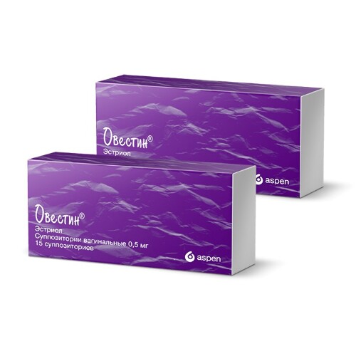 Овестин супп. ваг. 0.5 мг № 15