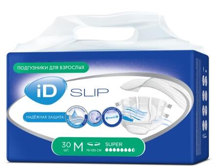 Подгузники для взрослых АйДи слип супер медиум М 70-130 см № 30 