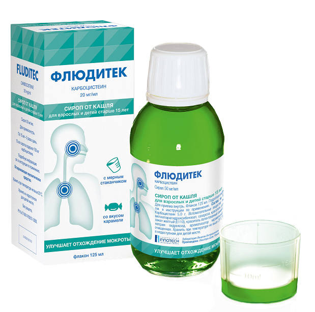 Флюдитек сироп 50 мг/мл 125 мл