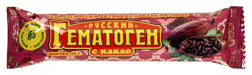 Гематоген Русский с какао 40 г БАД