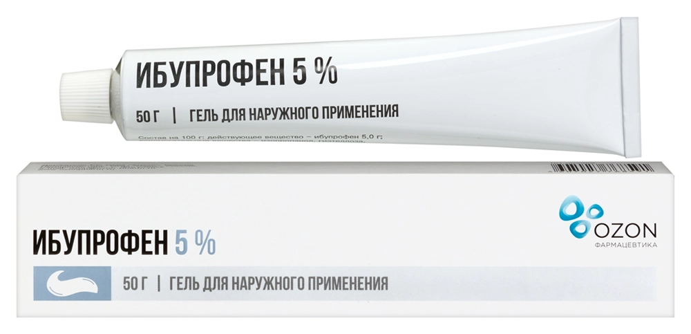 Ибупрофен гель для нар. прим. 5 % 50 г