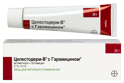 Целестодерм-В с гарамицином мазь для нар. прим. 0.1%+0.1% 30 г