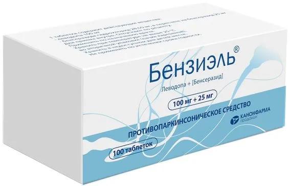 Бензиэль табл. 100 мг+25 мг № 100