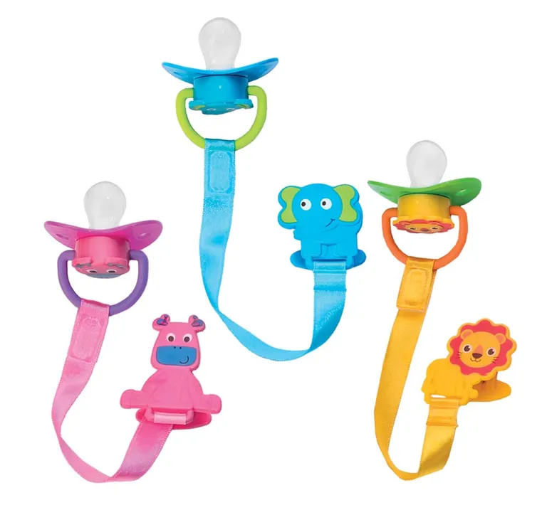 Пустышка Курносики силиконовая классическая с прищепкой 0+  13025