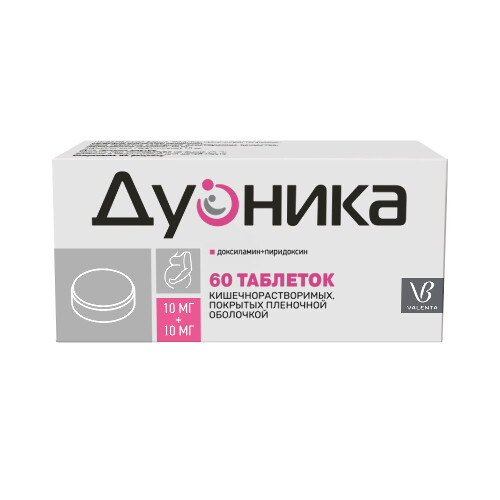 Дуоника табл. кш/раств. п.п.о. 10+10 мг № 60