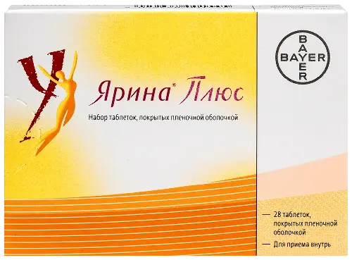 Ярина Плюс набор табл. п.п.о. 3.000 мг+0.030 мг+0.451 мг и 0.451 мг № 28