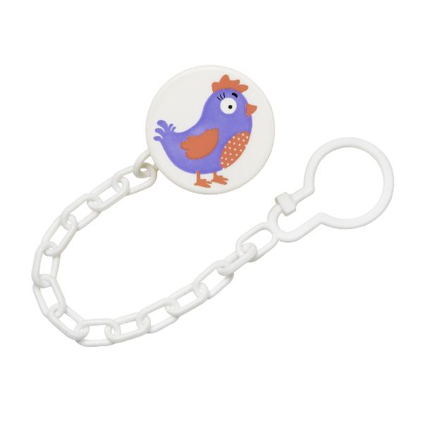 Прищепка для пустышки Курносики с цепочкой 0+ Дружок (19553)