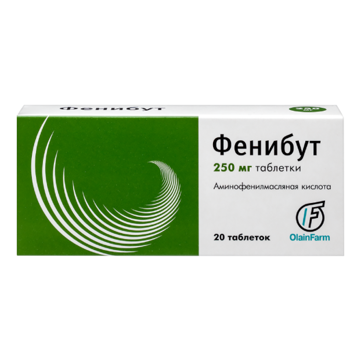 Фенибут табл. 250 мг № 20