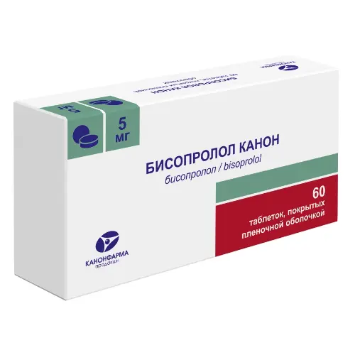 Бисопролол Канон табл. п.п.о. 5 мг № 60