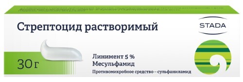 Стрептоцид растворимый линим. для нар. прим. 5% 30 г
