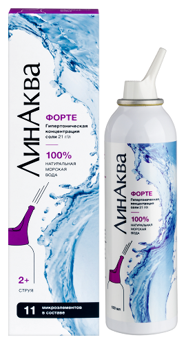 Линаква форте средство для промывания и орошения полости носа для детей с 2-х лет и взр. 150 мл