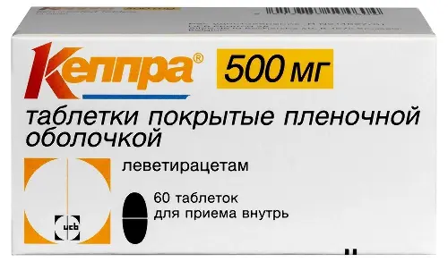Кеппра табл. п.п.о. 500 мг № 60