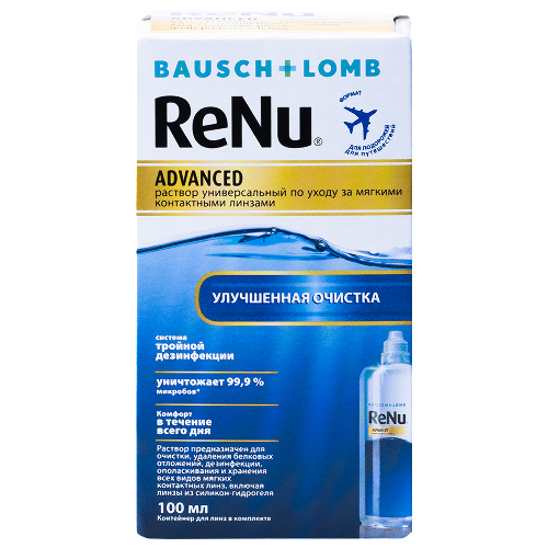 Раствор для мягких контактных линз Реню Эдванст 100 мл