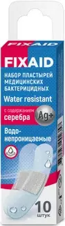 Набор пластырей бактериц. Фиксэйд Вотер резизтант (72х19-5шт/72х25 мм-5шт) мм № 10 