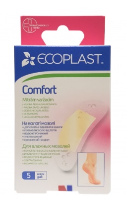 Пластырь мозольный Экопласт Comfort  70х38 мм №5