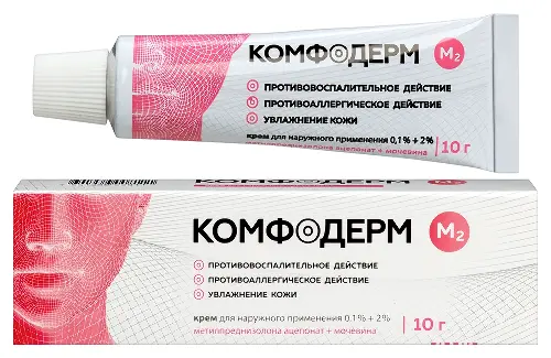 Комфодерм М2 крем для нар. прим. 0.1%+2% 10 г 