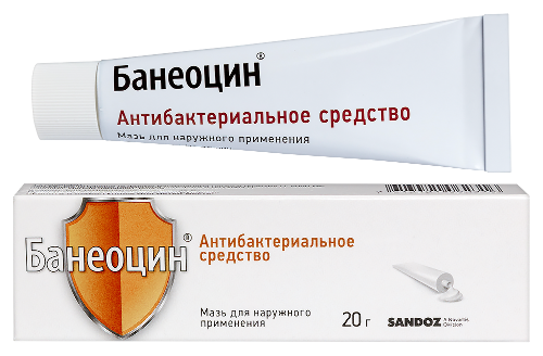 Банеоцин мазь для нар. прим. 250 МЕ+5000 МЕ/г 20 г