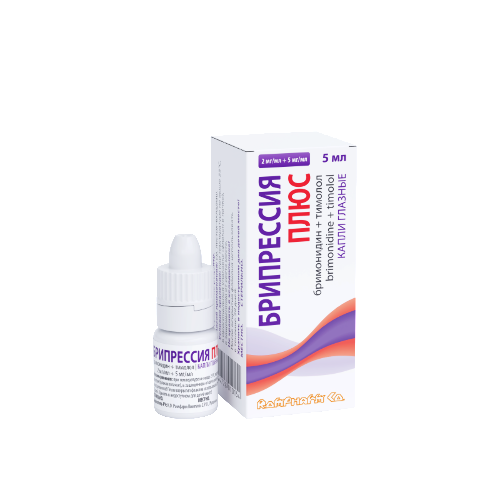 Брипрессия Плюс капли глазн. 2 мг/мл+5 мг/мл 5 мл