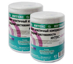 Бинт эластичный компресс. Интекс лайт с застежкой 10 см х 5 м средней растяжимости