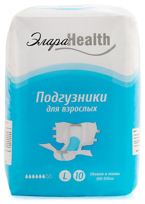 Подгузники-трусы для взрослых ЭлараХелс L 100-135 см № 10