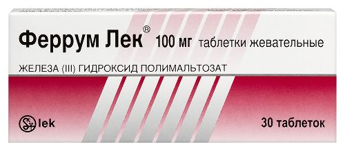 Феррум Лек табл. жев. 100 мг № 30