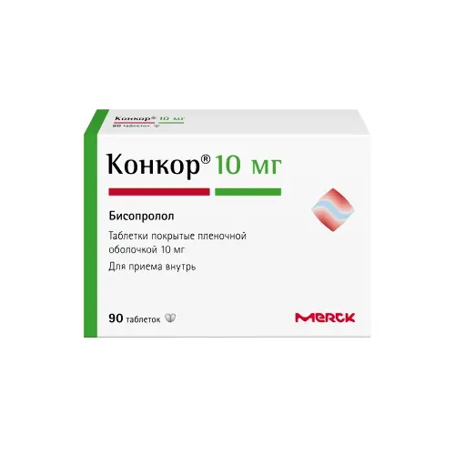 Конкор табл. п.п.о. 10 мг № 90