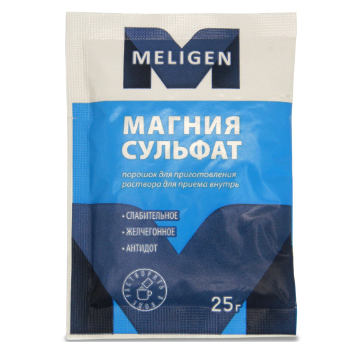 Магния сульфат пор. для приг. р-ра д/приема внутрь 25 г №1