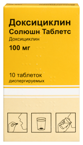 Доксициклин Солюшн Таблетс табл. дисперг. 100 мг № 10