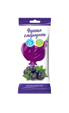 Леденцовая карамель с Цинком и витамином С Петушок вкус черной смородины 17 г БАД