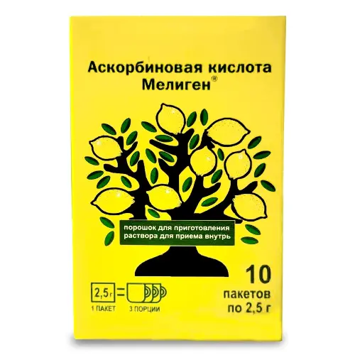 Аскорбиновая кислота Мелиген пор. 2.5 г №10 БАД