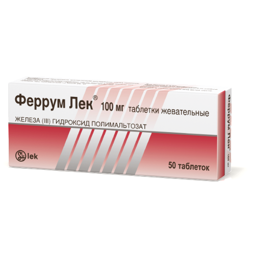 Феррум Лек табл. жев. 100 мг № 50