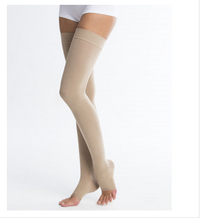 Чулки компрес. до бедра класс II 22-32 мм рт.ст. р. 1 крем. с откр. мыском Ч2(п)-К
