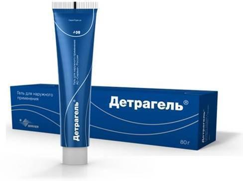 Детрагель гель для нар. прим. 100 МЕ/г+10 мг/г+10 мг/г 80 г