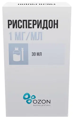 Рисперидон р-р для приема внутрь 1 мг/мл 30 мл  фл. в компл. шприц-дозатор