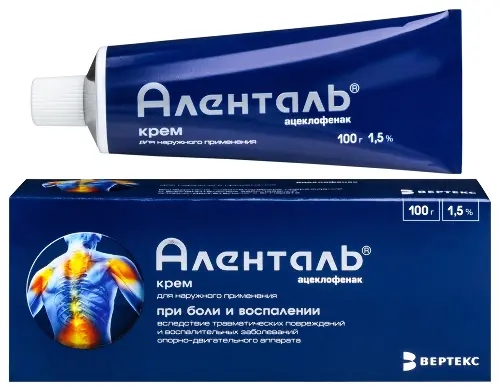 Аленталь крем для нар. прим. 1.5 % 100 г