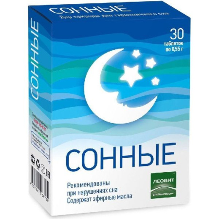 Сонные+ табл. 0.55 г № 30 БАД