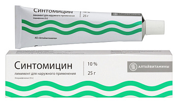 Синтомицин линим. для нар. прим. 10%  25 г Синтомицин линим. для нар. прим. 10%  25 г